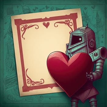 This breathtaking image features a fearless red love heart, embodied as a noble knight, and is generated using cutting-edge AI technology. Ideal for sending as a romantic gesture or for keeping as a heartfelt keepsake, this piece is a stunning representation of love and devotion. The image is generated with the use of an AI.