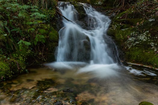River waterfall in the portuguese national park of Geres, in the north of the country