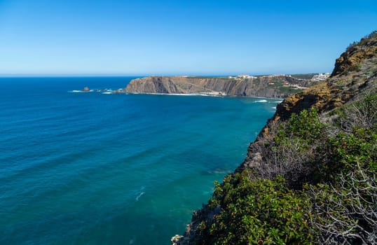 Cliffs in the Algarve West Coast, near Sagres, Portugal