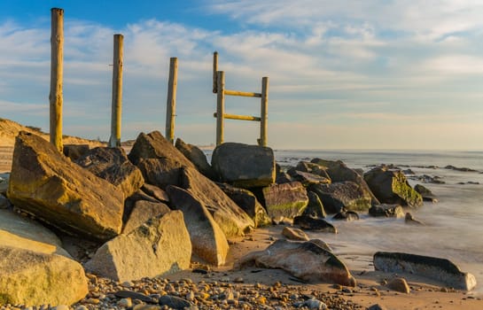 long exposure at the ocean in Cepaes, Esposende, north of Portugal