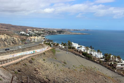 Blick über die Küste nördlich von San Agustin, Gran Canaria, Spanien, San Agustin