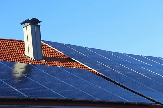 A photovoltaic system for electricity generation on a private house