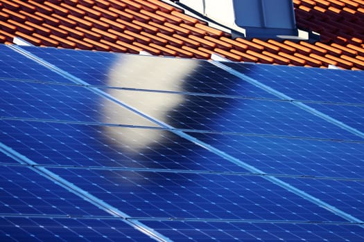 A photovoltaic system for electricity generation on a private house