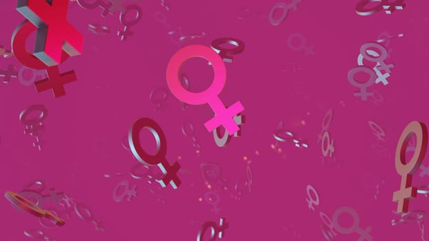 3D illustration Background for advertising and wallpaper in festival and women scene. 3D rendering in decorative concept.
