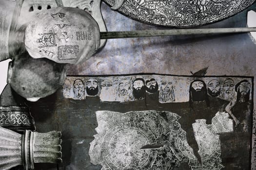 Venice, Italy - September 6, 2022:  59th Venice Art Biennale in Venice. Queendom by Ilit Azoulay in Israel pavilion
