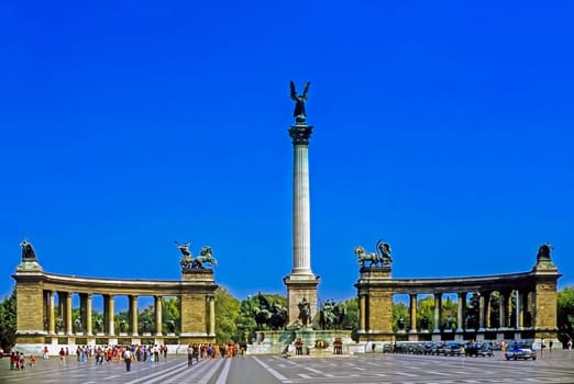 Heroes Square in Budapest, Hungary