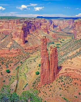 Spider Rock in Canyon de Chelly in Arizona