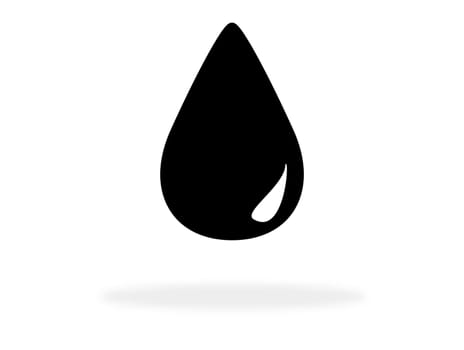 Black Oil icon with shadow