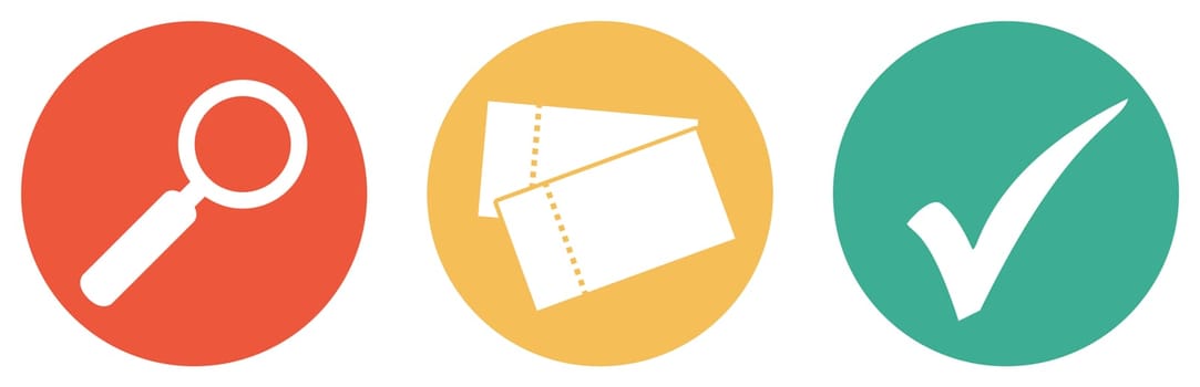 Search and find tickets - Colorful Button Banner