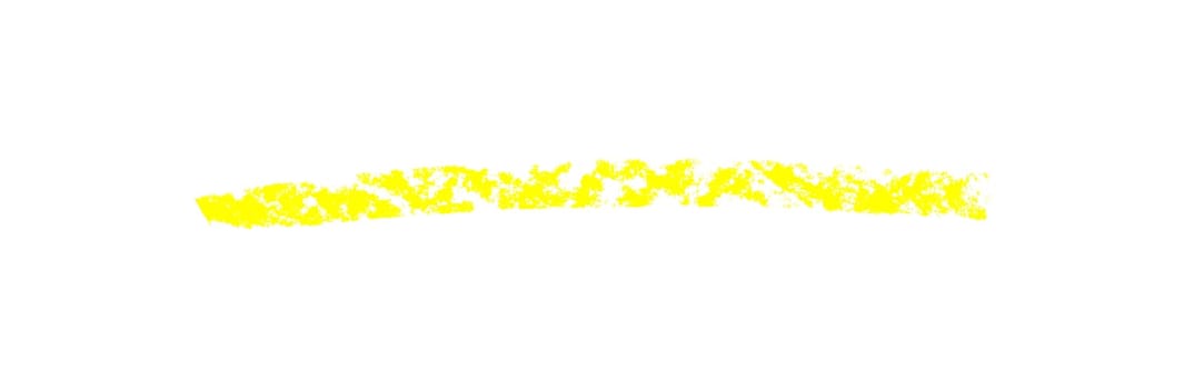 Yellow chalk stripe on white background