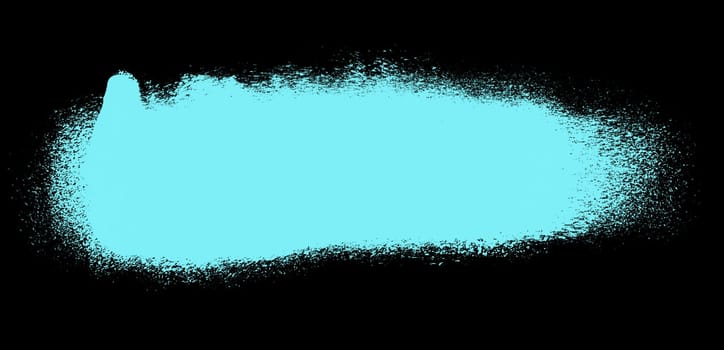 Graffiti Banner: Dirty light blue color with copy space on black background