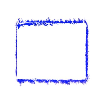 Sketch of stencil frame with blue color
