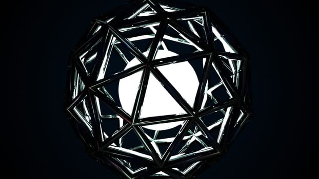 Technology Icosphere. Computer generated 3d render