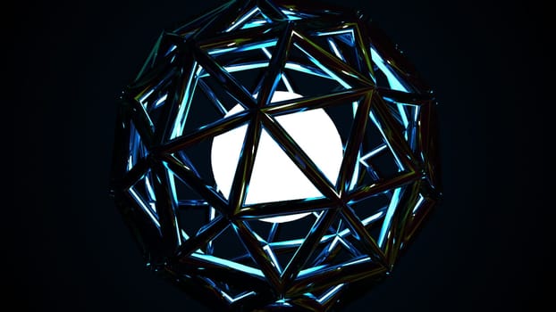Technology Icosphere. Computer generated 3d render