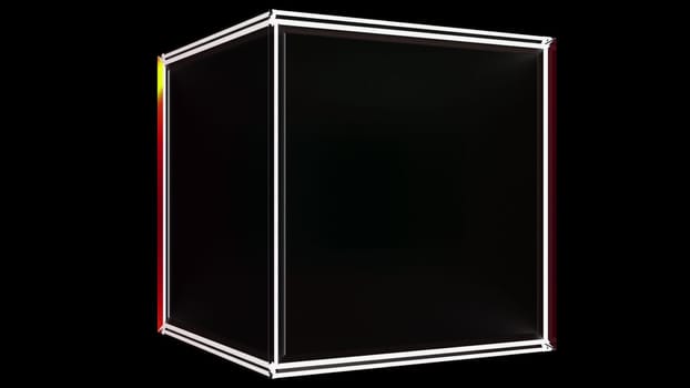 Glass cube. Computer generated 3d render