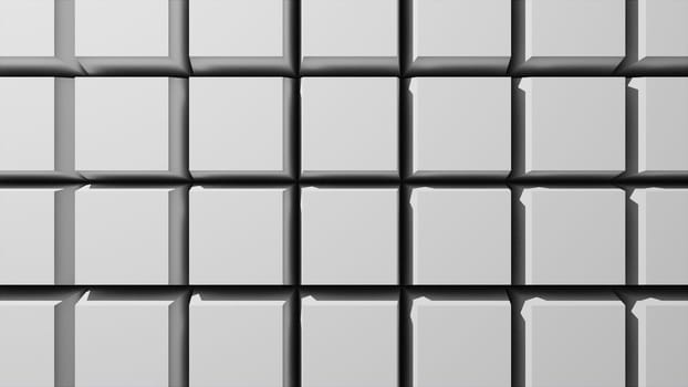 Grid cubes. Computer generated 3d render