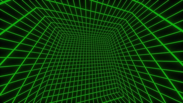 Green digital grid. Computer generated 3d render
