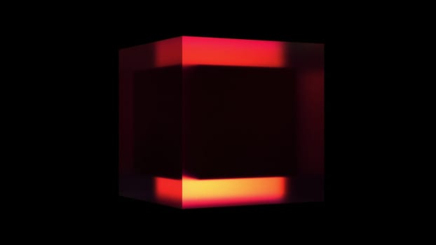 Glass cube. Computer generated 3d render