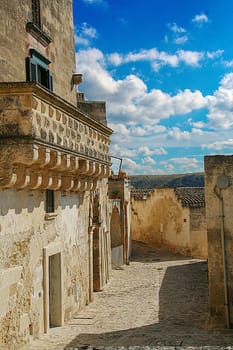 view of the town of Matera and historical stones , Unesco wolrd heritage, Matera, Basilicata, Italy