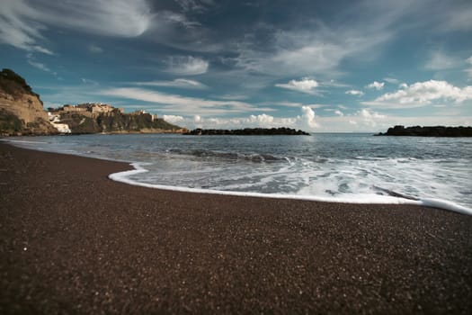 The beach of Chiaia, Procida, Italy.