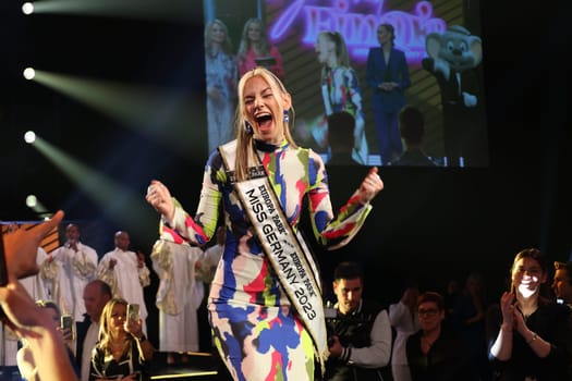 What a joy,what a jubilation: Kira Geiss (Stuttgart) has been elected as the new Miss Germany 2023 at the Miss Germany Award Show 2023 - The final in Europapark Rust - On Saturday,04 March 2023,the title "Miss Germany"" was awarded for the 20th time in Europapark. 900 guests attended the proclamation in the DOME,more than 100 media representatives from the press,radio and television were accredited."