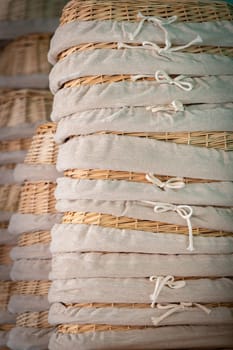 stacked banners of bread for bakery production