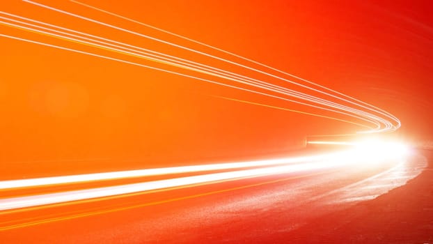 Abstract Background - wave of colorful light. White and yellow rays on red background. Abstract image.