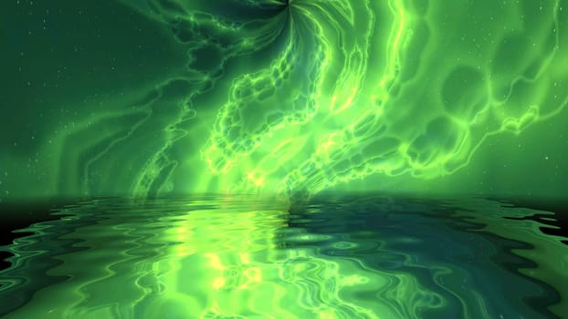 Space Universe With Stars And Galaxies reflected in water,Space Universe With Stars And Galaxies reflected in water
