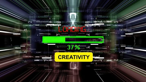 Creativity loading  progress bar on the screen,Creativity loading  progress bar on the screen