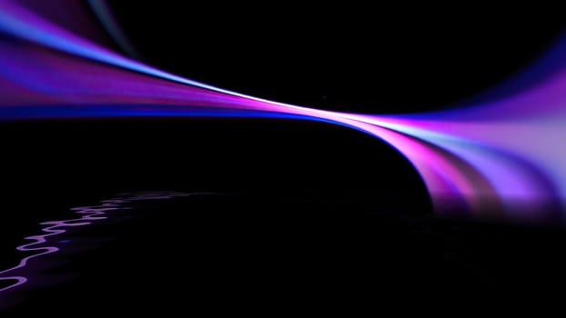 Colorful strings in motion against black background,Colorful strings in motion against black background