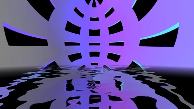 Abstract  background with geometric shapes reflecting in water,Abstract  background with geometric shapes reflecting in water
