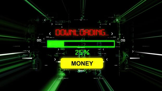 Downloading money progress bar on the screen,Downloading money progress bar on the screen