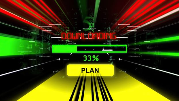 Downloading plan progress bar on the screen,Downloading plan progress bar on the screen