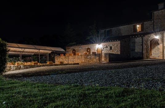 Restored old stone house in Montemassi in the province of Grosseto. Tuscany. Italy