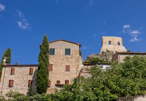 Montemassi a fortified village in the province of Grosseto. Tuscany. Italy