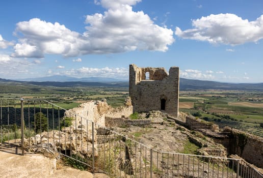 Montemassi a fortified village in the province of Grosseto. Tuscany. Italy