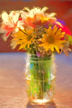 A beautiful bouquet of summer flowers.