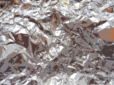 foil close-up. Aluminum silver crumpled foil. Abstract metallic background. Foil for baking food. Background.