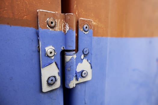 Detail of old tool to open and close door, ruin and abandonment