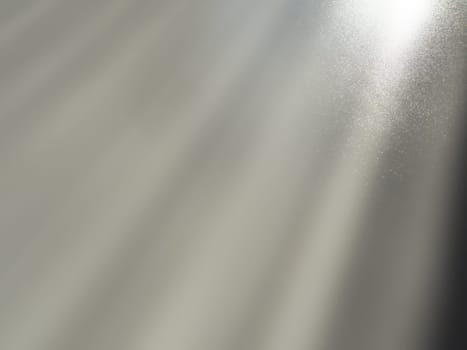 Diagonal rays of light on a gray background. Blurred abstract background light effect and leaks. Side surface illumination. Parallel, divergent and asymmetric lines, stripes of light at an angle