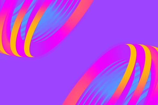 Abstract geometric background with curved, vibrant magenta, yellow, and blue gradient shapes on a bold purple backdrop. Futuristic digital design with dynamic lines, modern art composition, and bright color contrast.