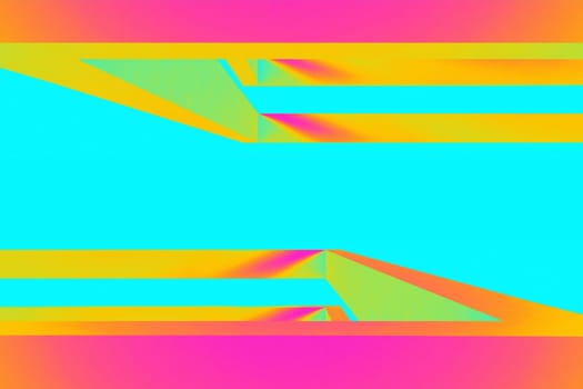 Colorful geometric abstract background with vibrant cyan, yellow, orange, and magenta gradient shapes. Futuristic digital design with sharp angles, modern art composition, and bold color contrast.
