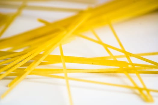 a bunch of italian spaghetti ready to be cooked