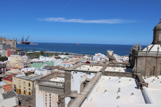 Blick vom Kirchturm der Santa Ana Kathedrale über Las Palmas, Gran Canaria, Spanien