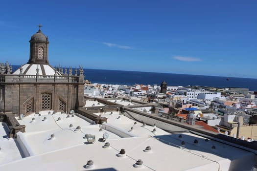 Blick vom Kirchturm der Santa Ana Kathedrale über Las Palmas, Gran Canaria, Spanien