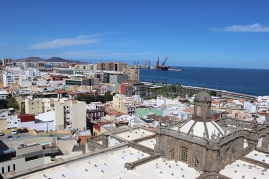 Blick vom Kirchturm der Santa Ana Kathedrale über Las Palmas, Gran Canaria, Spanien