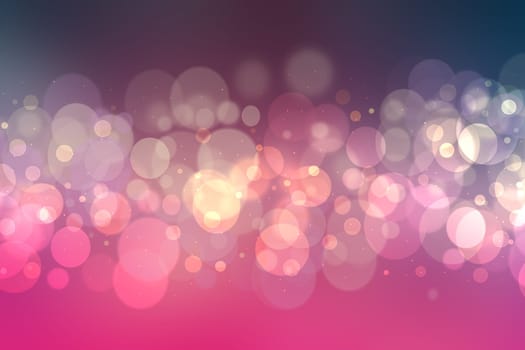 Abstract festive blurred red pink magenta background with light pink bokeh for wedding card or Valentine day.  Romantic textured backdrop with space for your design. Card concept.