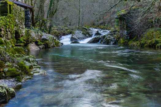 long exposure at the portuguese national park of Geres. Montalegre, Portugal