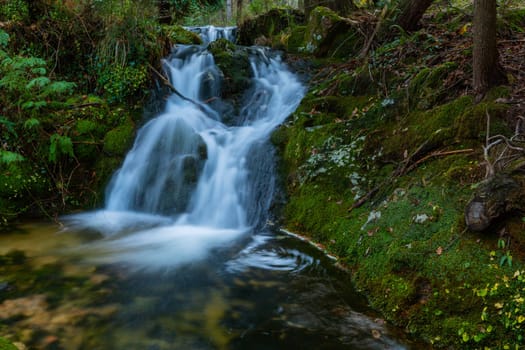 River waterfall in the portuguese national park of Geres, in the north of the country