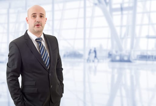 young business man portrait, at the office